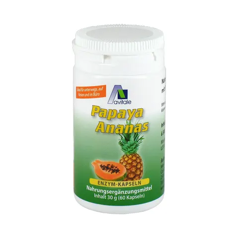 Avitale Papaya Ananas Enzym Kapseln – Bild 1