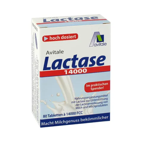 Avitale Lactase 14000 FCC 80 St Tabletten – Bild 1