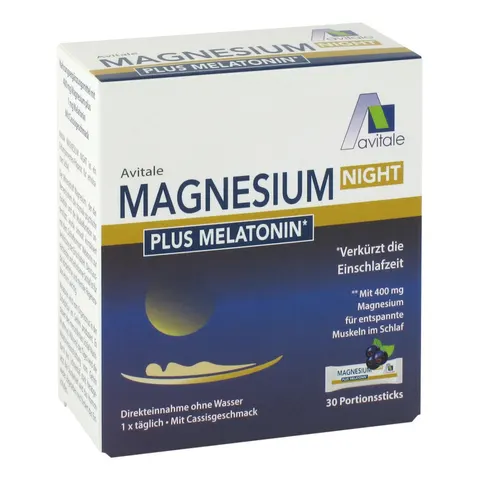 Avitale MAGNESIUM NIGHT Plus Melatonin 30 St Pulver – Bild 1