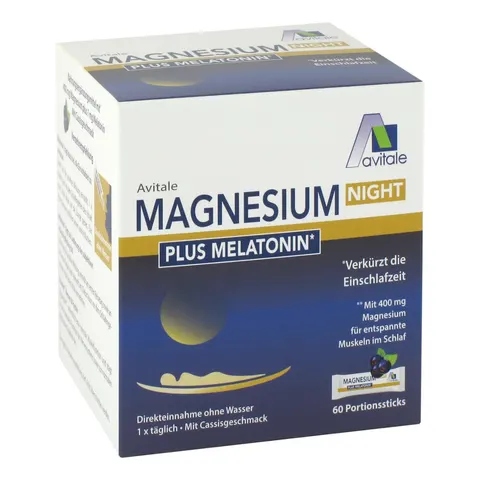 Avitale Magnesium Night Plus 1 mg Melatonin Pulver – Bild 1