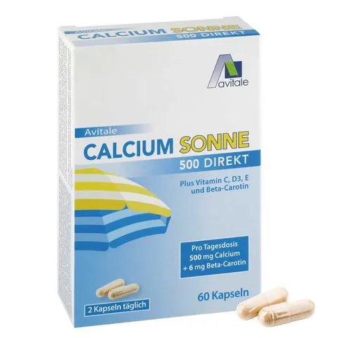 Avitale Calcium Sonne 500 Direkt Kapseln – Bild 1