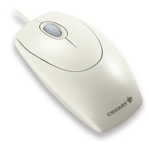 CHERRY WHEELMOUSE OPTICAL Corded Mouse. Light Grey. PS2/USB – image 1