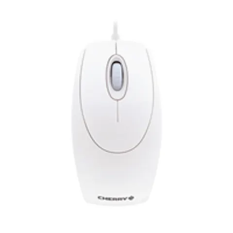 CHERRY WHEELMOUSE OPTICAL Kabelgebundene Maus, Weiß Grau, PS2/USB – Bild 1