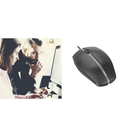 CHERRY GENTIX Silent Maus Wired 1.80m schwarz – Bild 1
