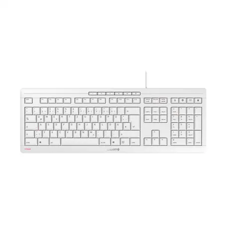 CHERRY STREAM Tastatur Wired DE 1.80m weiß/grau – Bild 1