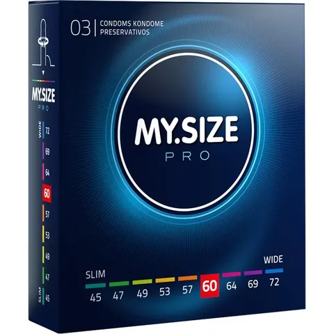 MY Size PRO Condoms 60 MM 3 Units – image 1
