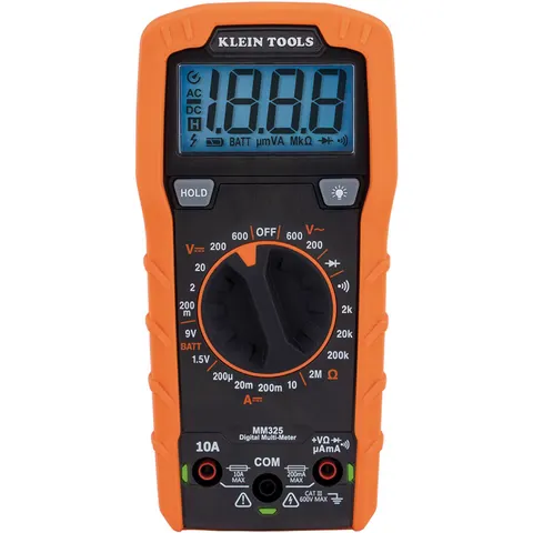 Klein Tools Multimètre numérique manuel 600 V CAT III (MM325) – image 1