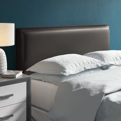 17 Stories Stultz Upholstered Headboard Brown Kingsize (5') – image 1