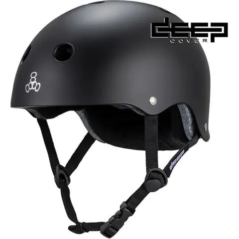 Helm Triple Eight Deep Cover (XS-S - Black Mat) – Bild 1
