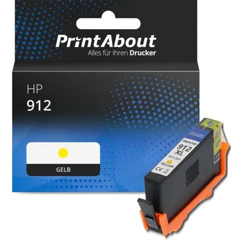 PrintAbout Cartouche compatible HP 912 (3YL79AE) - Jaune – image 1