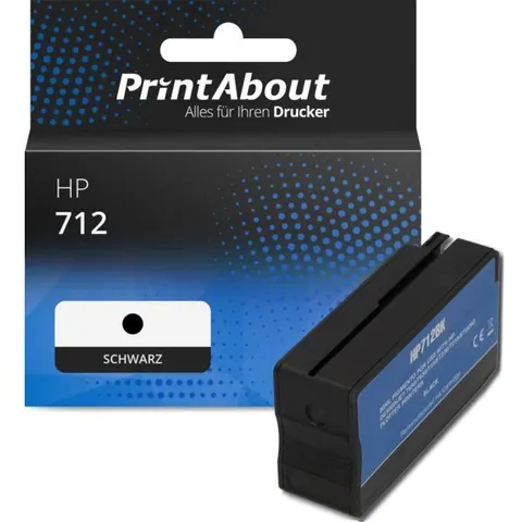 PrintAbout Cartouche compatible HP 712 (3ED70A) - Noir – image 1