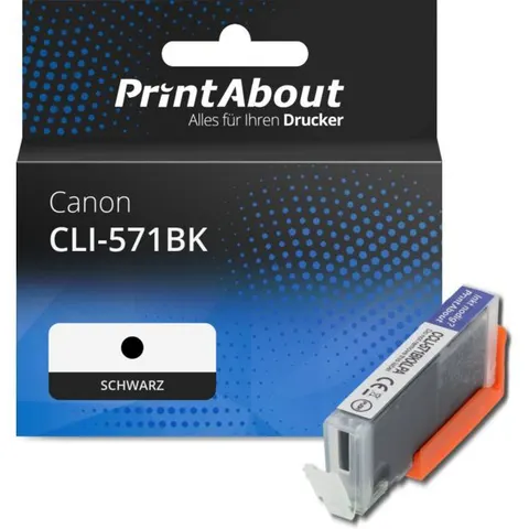 PrintAbout Cartouche compatible Canon CLI-571BK - Noir – image 1
