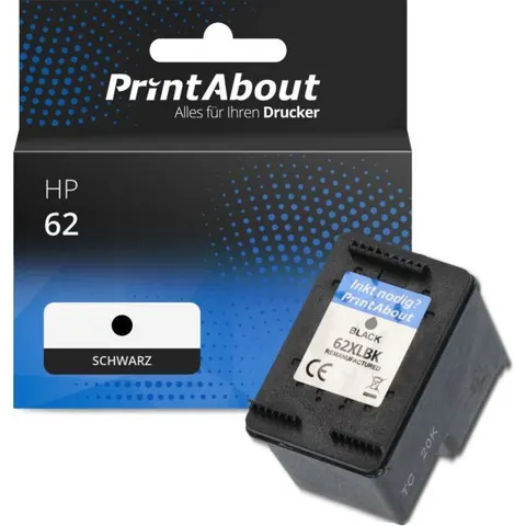 PrintAbout Cartouche compatible HP 62 (C2P04AE) - Noir – image 1