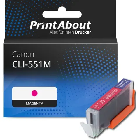 PrintAbout Cartouche compatible Canon CLI-551M - Magenta – image 1