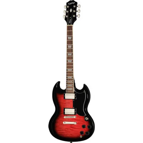 Epiphone SG Tribute Plus Cherry Burst - Double Cut modellen – afbeelding 1