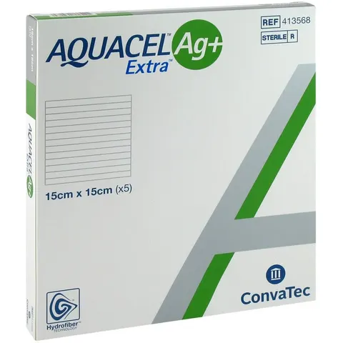 Aquacel Ag+ Extra 15x15 cm Kompressen – Bild 1