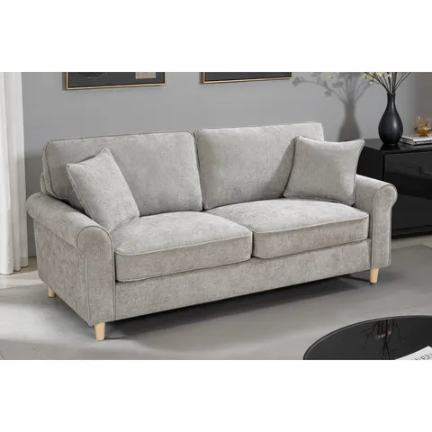 Mercer41 Howland Chenille Sofa Grey 3 – image 1