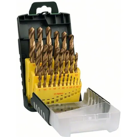 Bosch 25-teiliges HSS-TiN-Metallbohrer-Set – Bild 1