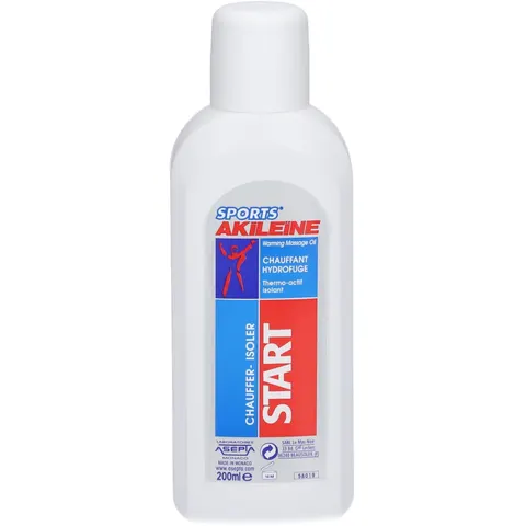 Akileine start aceite efecto calor hidrofugo 200ml. – imagen 1
