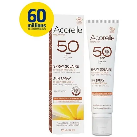 Acorelle Spray Solar SPF50 100ml – imagen 1