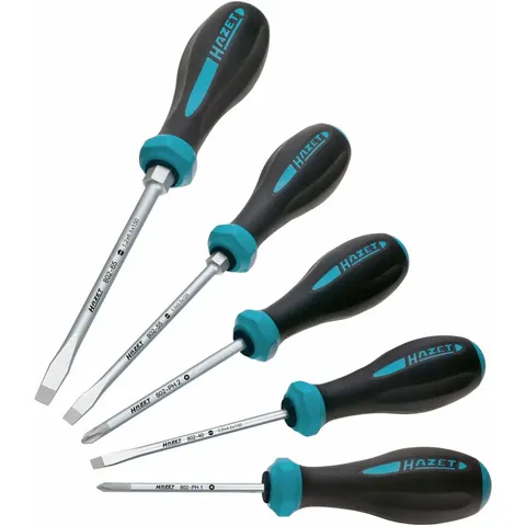 Hazet HEXAnamic Werkstatt Schraubendreher-Set 5teilig Schlitz, Kreuzschlitz Phillips – Bild 1