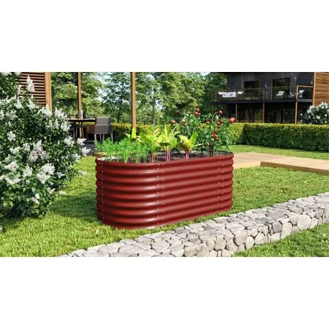 Vitavia Hochbeet Terra Basic 82 x 162 x 63 cm rubin – Bild 1