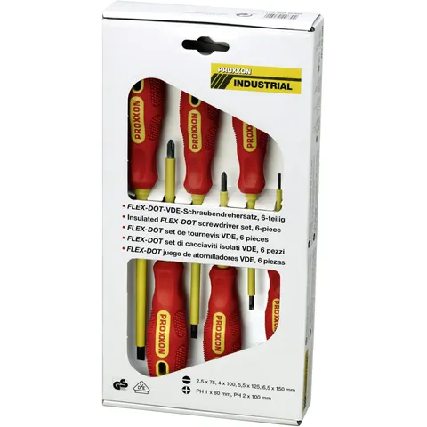 PROXXON 22630 - VDE screwdriver set, slotted + PHILIPS, 6-piece – image 1