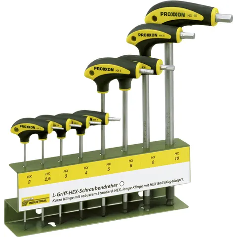 PROXXON 22650 - L-handle screwdriver set, HX, 8 pieces – image 1