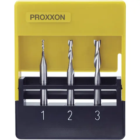PROXXON 27116 - Solid carbide end mill cutter set, 3 pcs. (1 - 2 - 3 mm) – image 1