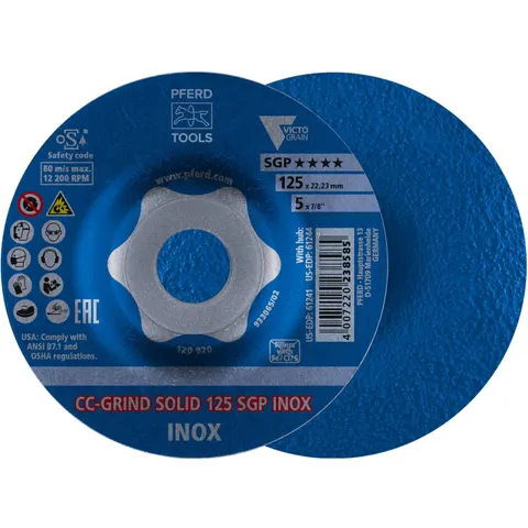 Pferd Disque abrasif CC-Grind Solid SGP INOX 125 mm (64189125) – image 1