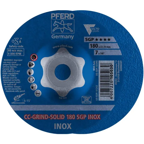 Pferd Schleifscheibe CC-Grind Solid SGP INOX 180mm (64189180) – Bild 1