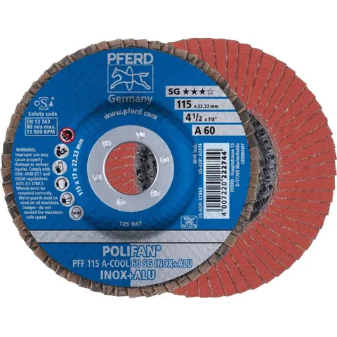 Pferd Fächerschleifscheibe A-COOL SG gerade 115mm K60 (67656115) – Bild 1