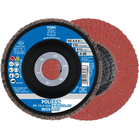 Pferd Fächerschleifscheibe A-COOL SG gerade 115mm K80 (67658115) – Bild 1