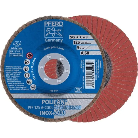 Pferd Fächerschleifscheibe A-COOL SG gerade 125mm K60 (67656125) – Bild 1