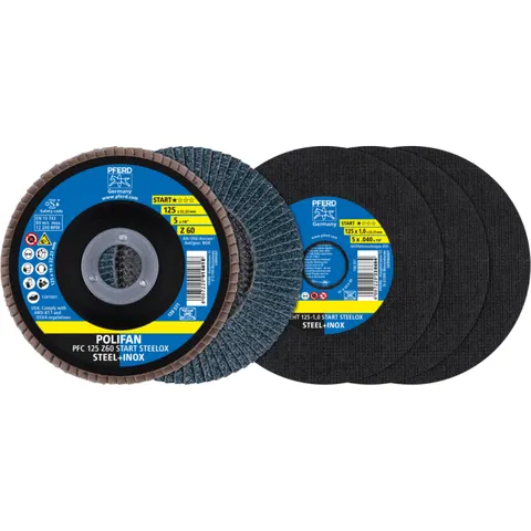 PFERD TOOLS 69198299 Fächerschleifscheibe Durchmesser 125 mm Körnung (num)=60 1 Set – Bild 1