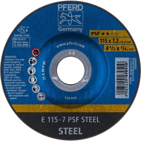 Pferd Schruppscheibe gekröpft A30PPS 115x7mm (62011634) – Bild 1