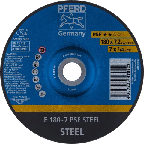 Pferd Schruppscheibe gekröpft A30PPS 178x7mm (62017634) – Bild 1