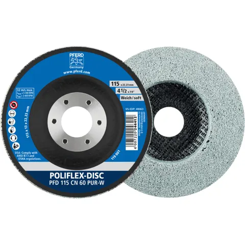 PFERD TOOLS 41130006 Schleifscheibe Durchmesser 115 mm Körnung (num)=60 5 St. – Bild 1