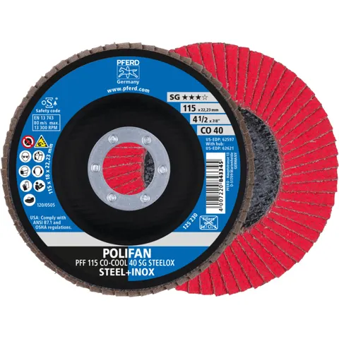 Pferd Fächerschleifscheibe SGP-COOL gerade 115mm CO40 (67660415) – Bild 1