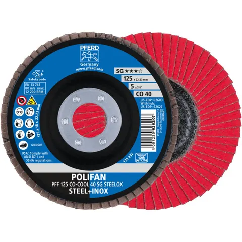 Pferd Fächerschleifscheibe SGP-COOL gerade 125mm CO40 (67660425) – Bild 1