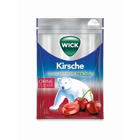 Wick Wildkirsche & Eukalyptus Bonbons ohne Zucker Btl – Bild 1