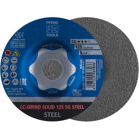 Pferd Schleifscheibe CC-Grind Solid Steel 125mm (64185125) – Bild 1