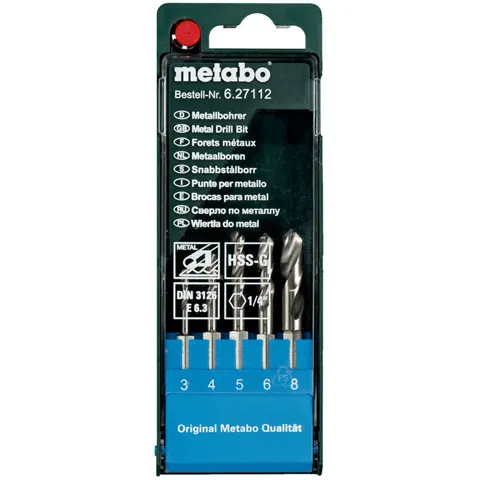 Metabo HSS-G-Bohrerkassette, 5-tlg. E 6,3 – Bild 1