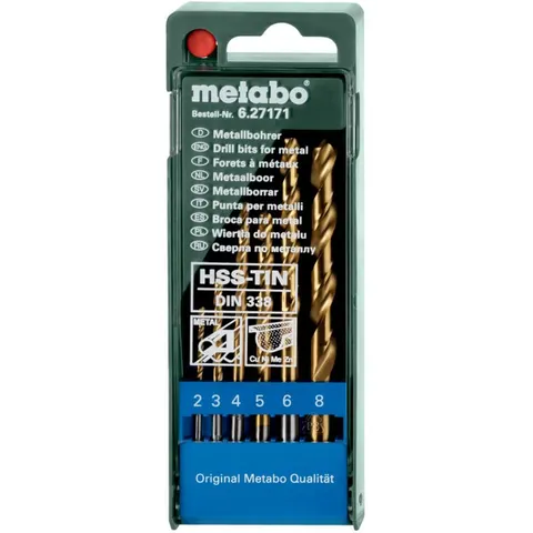 Metabo HSS-TiN-Bohrerkassette, 6-tlg. – Bild 1