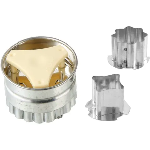 Zenker Ausstecher Linzer, 3 Stk – silber – Bild 1