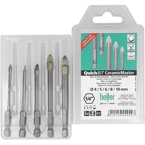 Heller Glas- & Fliesenbohrer QuickBit CeramicMaster Ø 4/5/6/8/10 mm – Bild 1
