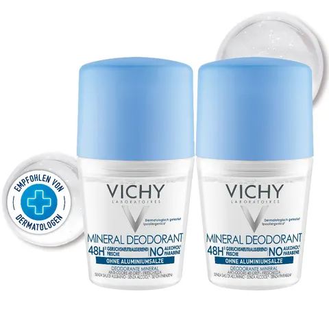 VICHY DEO Roll-on Mineral DP 2X50 ml Creme – Bild 1