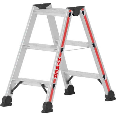 Hymer Stufenstehleiter 2x3 Stufen – Bild 1