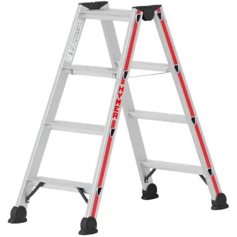 Hymer Stufenstehleiter 2x4 Stufen – Bild 1