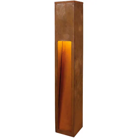 SLV Rusty Slot 80 rust brown pillar light – image 1
